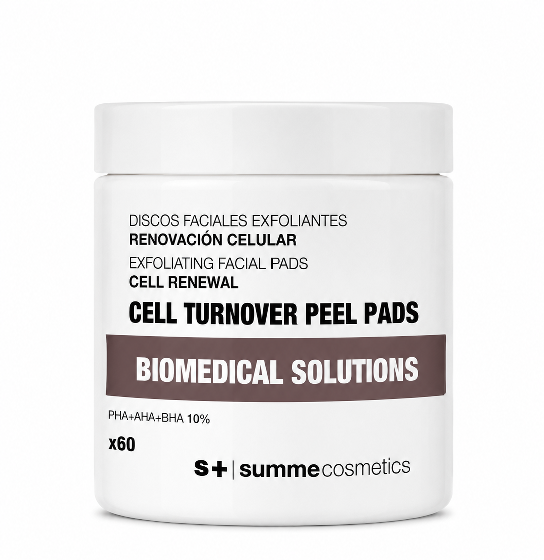 Cell Turnover Peel Pads — Discos faciales exfoliantes PHA+AHA+BHA 10% x60 unidades.