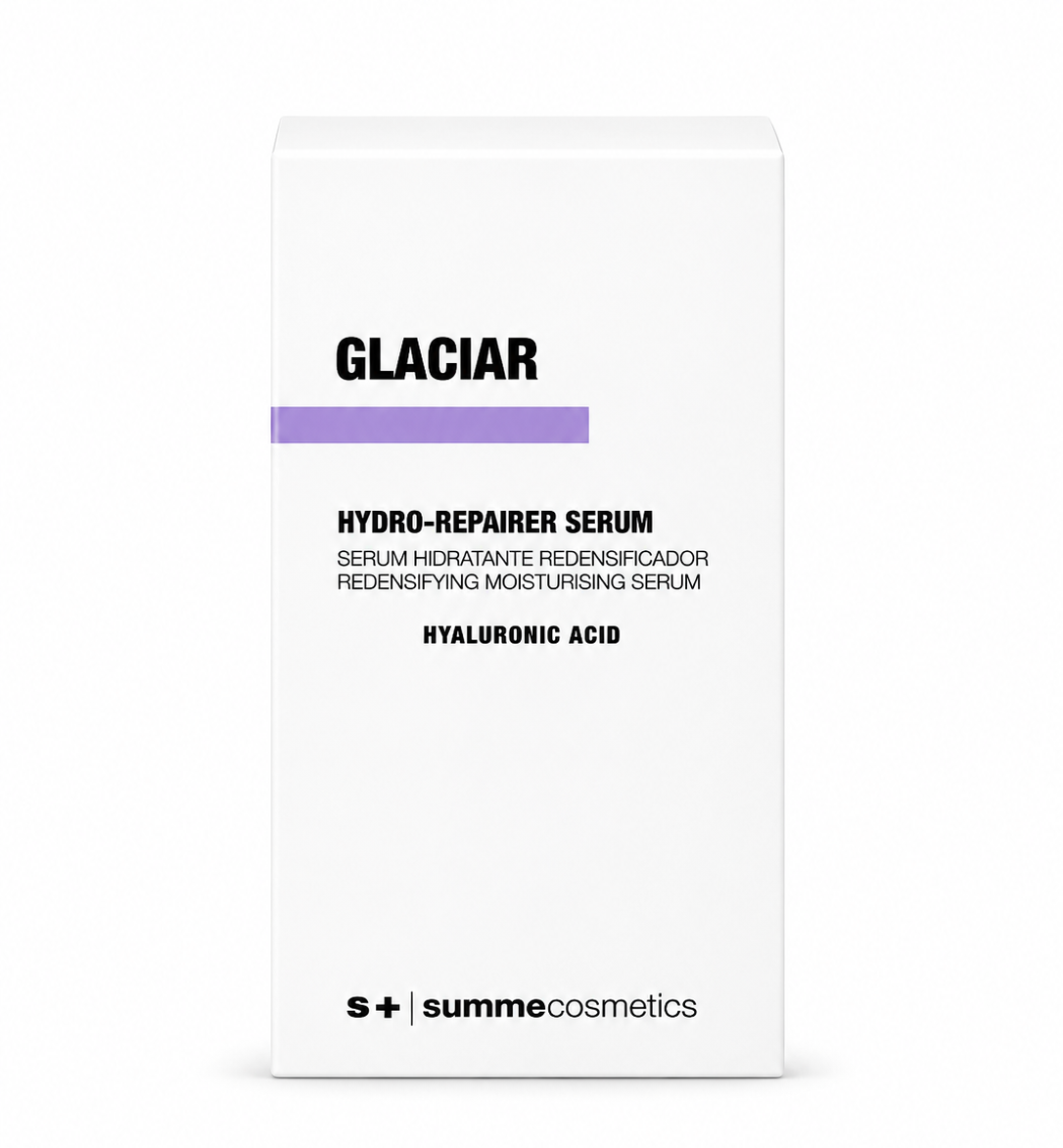 Glaciar Hydro-Repairer Serum — Sérum hidratante redensificador con ácido hialurónico.