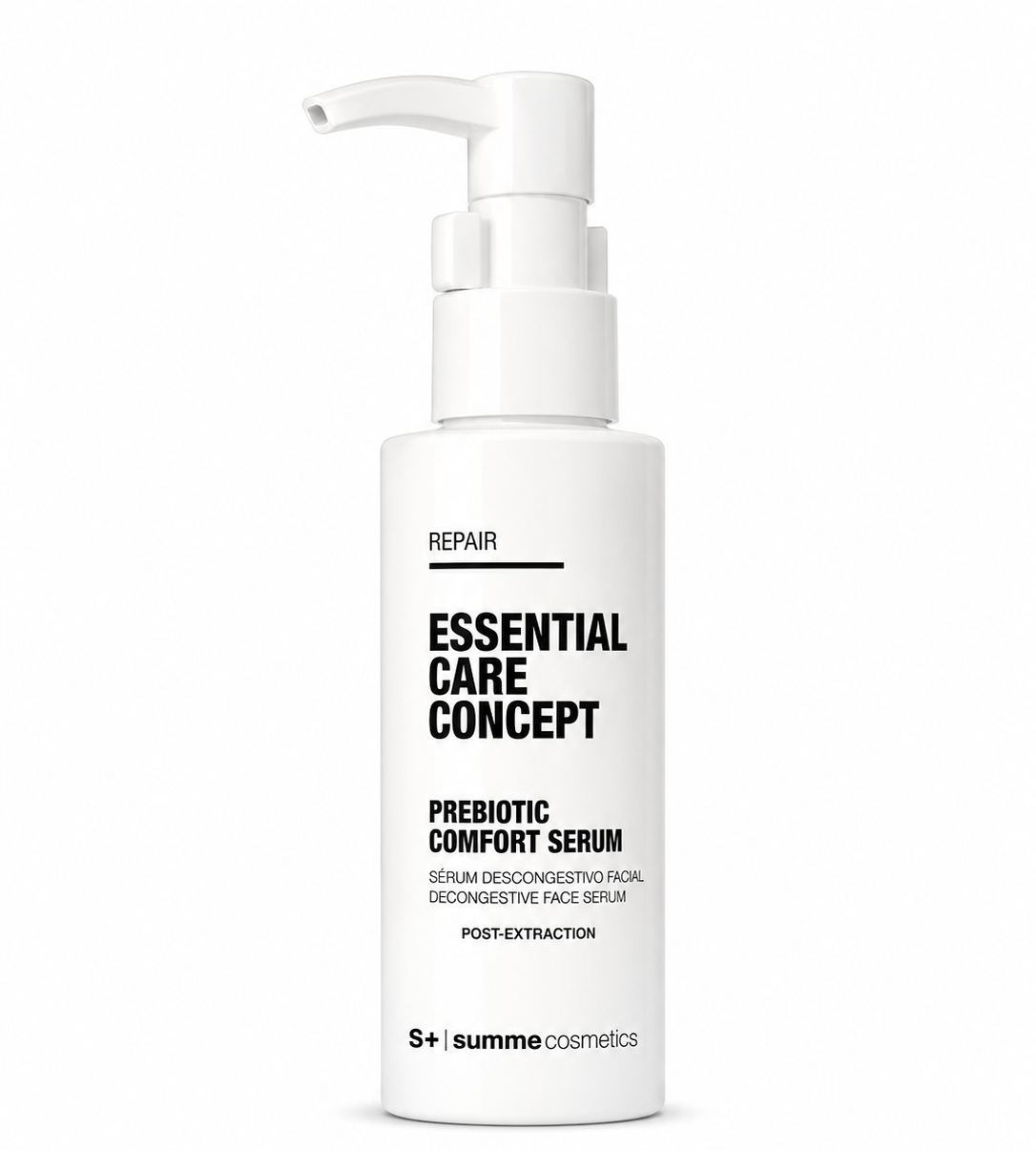 Prebiotic Comfort Serum — Sérum descongestivo facial post-extracción.